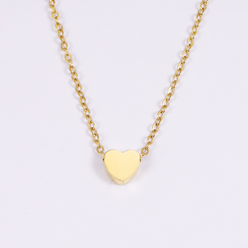Stainless Steel Heart Pendant Necklace Factory - Waterproof Gold Plated Valentine Gift