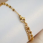Stainless Steel Rosary Bracelet Factory - Christian Cross Pendant Gold Plated