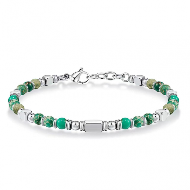 Stainless Steel Bracelet Supplier - Handmade Obsidian Volcanic Healing Natural Stone