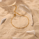 Stainless Steel Anklets Manufacturer - Gold Stainless Steel Beaded Non Tarnish Ladies Girls
