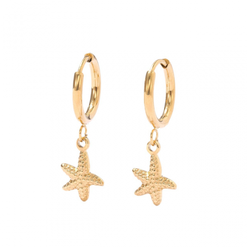 Stainless Steel Starfish Earrings Supplier - Trendy Niche Elegant Pendant Earrings