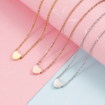 Stainless Steel Heart Pendant Necklace Factory - Waterproof Gold Plated Valentine Gift