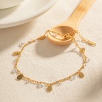 Stainless Steel Anklets Manufacturer - Gold Plated Crystal Pendant Tassel Boho Fashion