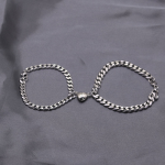 Stainless Steel Couple Bracelet Factory - Waterproof Cuban Link Heart Magnetic Valentine