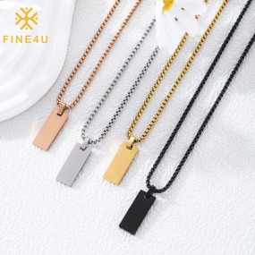 Stainless Steel Rectangle Tags Factory - Custom Logo Engraving Tarnish Free Jewelry