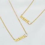 Stainless Steel Pendant Necklace Manufacturer - Gold Plated Love Zircon Mama Mom Jewelry