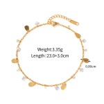 Stainless Steel Anklets Manufacturer - Gold Plated Crystal Pendant Tassel Boho Fashion