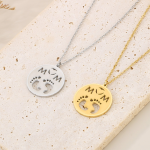 Stainless Steel Jewelry Set Supplier - Hollow Baby Feet Mama Necklace Bracelet Earrings