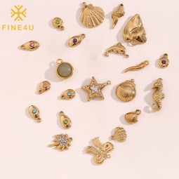 Stainless Steel Pendants Factory - Various Shapes Summer Beach Waterproof Colorfast Jewelry