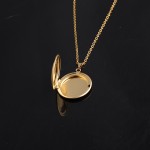 Stainless Steel Lockets Manufacturer - Custom Photo Pendant Mirror Polished Gold Plated
