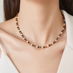 Tiger Eye Beaded Necklace Factory - Vintage Elegant Choker European Style Handmade