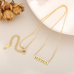 Stainless Steel Pendant Necklace Manufacturer - Custom Letter Mama Gold Plated Minimalist