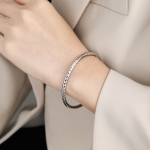 Stainless Steel Bangles Factory - Gold Plated Lattice Hammered Ladies Vintage Fashion