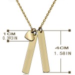 Stainless Steel Custom Necklace Manufacturer - Valentine Women Jewelry Engraved Heart Pendant