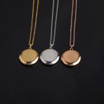 Stainless Steel Lockets Manufacturer - Custom Photo Pendant Mirror Polished Gold Plated