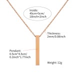 Stainless Steel Bar Necklace Factory - Personalized Horizontal Bar Gold Plated