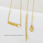 Stainless Steel Pendant Necklace Manufacturer - Gold Plated Love Zircon Mama Mom Jewelry