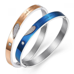 Stainless Steel Couple Bracelet Set Factory - Anniversary Gift Love Bangle PVD Plated