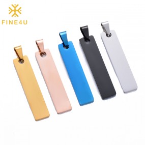 Stainless Steel Bar Necklace Supplier - Bulk Gold Plated Blank Jewelry Making Charms