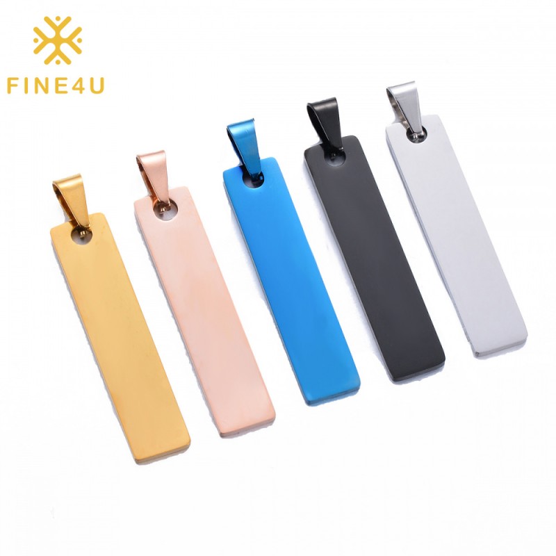 Stainless Steel Bar Necklace Supplier - Bulk Gold Plated Blank Jewelry Making Charms