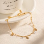 Stainless Steel Anklets Manufacturer - Gold Plated Crystal Pendant Tassel Boho Fashion