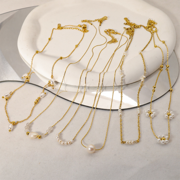 Stainless Steel Pearl Necklace Manufacturer - Gold Plated Freshwater Pearl Pendant Vintage