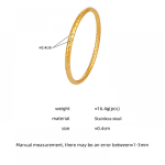 Stainless Steel Bangles Factory - Gold Plated Lattice Hammered Ladies Vintage Fashion