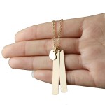 Stainless Steel Custom Necklace Manufacturer - Valentine Women Jewelry Engraved Heart Pendant