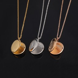 Stainless Steel Lockets Manufacturer - Custom Photo Pendant Mirror Polished Gold Plated