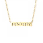 Stainless Steel Pendant Necklace Manufacturer - Custom Letter Mama Gold Plated Minimalist