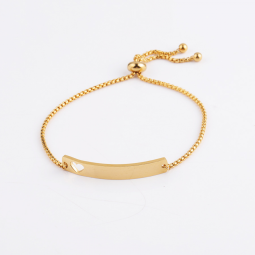 Stainless Steel Custom Bracelet Manufacturer - Laser Heart Blank Bar Diy Print Waterproof