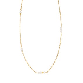 Stainless Steel Pearl Necklace Factory - Waterproof Layered Freshwater Pearl Gold Plated