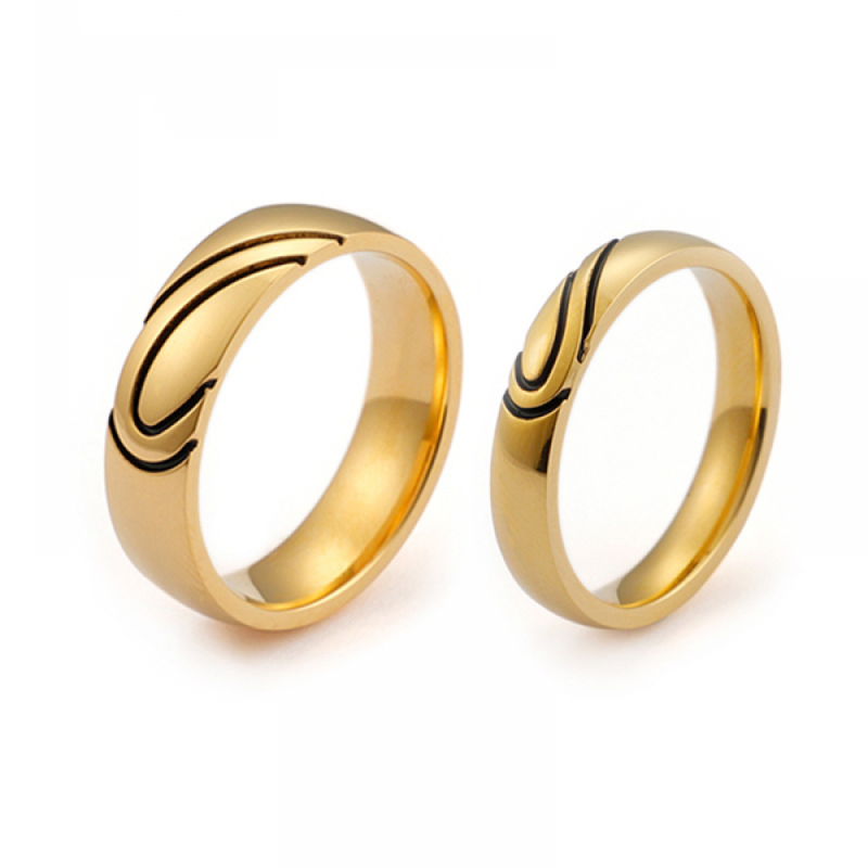 Stainless Steel Couple Ring Manufacturer - Valentine Day Engagement Wedding Engraved Heart