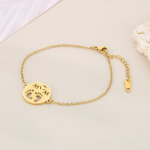 Stainless Steel Jewelry Set Supplier - Hollow Baby Feet Mama Necklace Bracelet Earrings