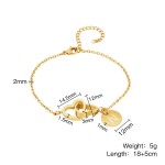 Stainless Steel Jewelry Set Supplier - Gold Plated Double Heart Initial Letter Charm Set