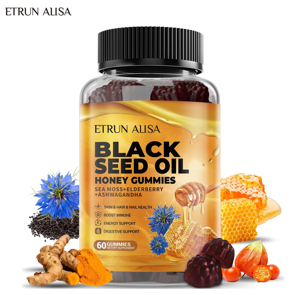 Vegan Honey Black Cumin Seed Oil Gummies Manufacturer - Support Immune Energy Hair & Skin for Adults