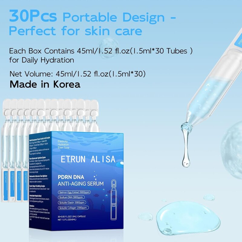 Salmon DNA PDRN Serum Manufacturer - 5000ppm Anti-Aging Ampoule for Wrinkles & Radiance