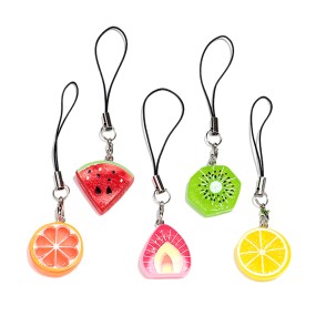 Pendant Keyrings Factory - Factory Price Promotion Fashion Pendant Keyrings Cute Fruit Charms Watermelon Kiwi