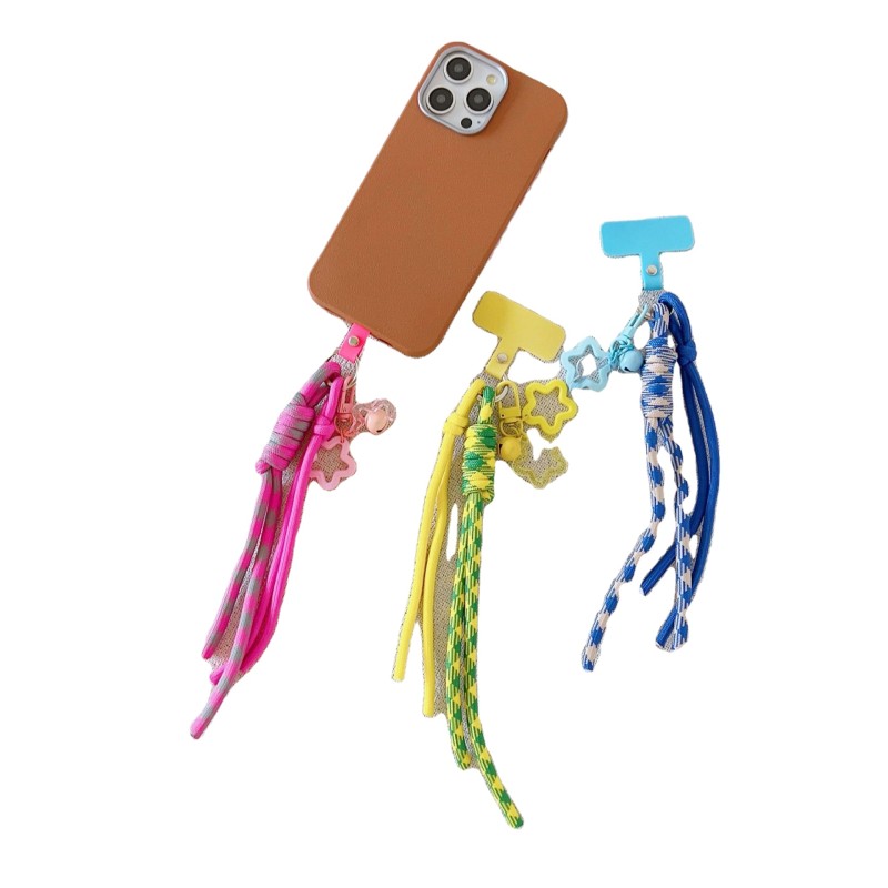 Pentagram Lanyard Manufacturer - Multicolor Pentagram Personality Pendant Phone Lanyard Trendy Small Woven Belt