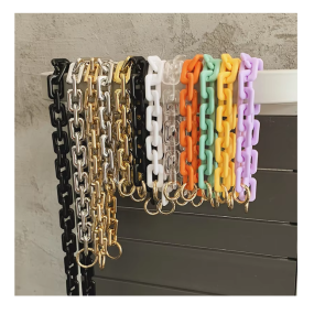 Resin Chain Factory - Bohemia Casual Geometric Resin Chain Multicolor Round Shape Chunky Acrylic Long Link