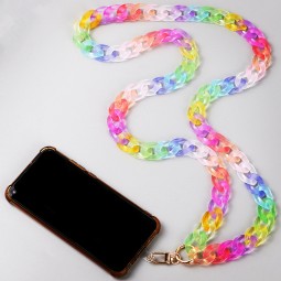 Candy Chain Supplier - Fashion Personality Cute Girl Bag Chain Candy Colored Frosted Transparent Custom Length