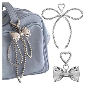 Key Chain Supplier - Fashionable Newest Design Key Chain Charms Pendant Mobile Phone Decoration Clothing Outfit Bow