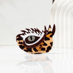 Children's Brooch Supplier - Personalized Cute Children's Clothing Accessories Leopard Print Acetate Cartoon Animal