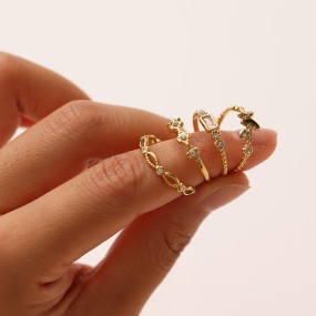 Butterfly Ring Manufacturer - Wholesale Fashion Premium Elegant Design Exquisite Geometry butterfly Opening Stainless