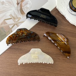 Acetate Claw Supplier - Elegant Vintage Large Acetate Hair Claw Clip Women's Big Clamp Hair Accessory Daily Use