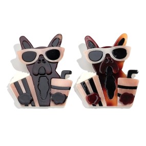 Animal Pin Factory - Cartoon Animal Pin Badge Clothing Bag Accessories Cute Popcorn Drink Wearing Glasses