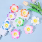 花朵发饰供应商-热销人造鸡蛋花泡沫花时尚侧发饰带刘海夹