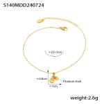 Vintage Anklet Manufacturer - 2024 Vintage Summer Holiday Party Gold Lily of Bell Flower Anklet Titanium Steel Chain