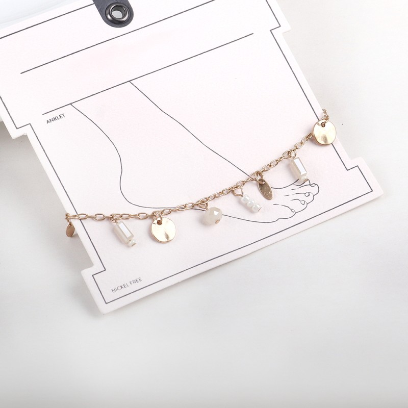 Bohemian Anklet Manufacturer - Wholesale European American Korean Popular Bohemian Style Pearl Crystal Alloy Small Pendant