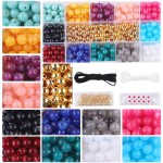DIY Beads Supplier - Hot Selling DIY Necklace Bracelet Handmade Beaded Material 6mm Resin Beads 8mm Acrylic Rice Beads